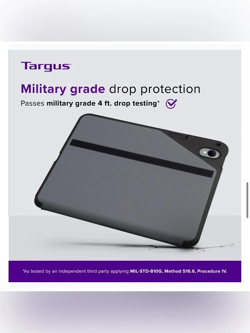 Targus Click-In Protective iPad Case in Black for iPad 10th Gen 10.9 inch